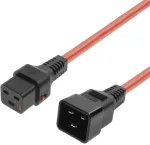MicroConnect Powercord C19 IEC Lock - C20 Raudona 3m, PC1403