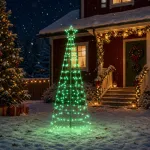 LED Kalėdų medis 180 cm 168 LED RGB Plienas RGB