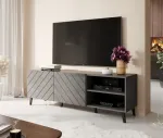 TV staliukas 150 ABETO matinė pilka/ blizgi pilka
