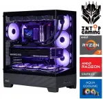 Stacionarus kompiuteris INTOP AQUA Ryzen 7 7800X3D 64GB DDR5 1TB SSD M.2 NVME RX9060XT 16GB no-OS (RW93737NS) (Atnaujinta)