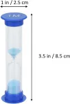 Colorfrost smėlio laikrodžiai [6 vnt.], 30 sek. / 1 min. / 2 min. / 3 min. / 5 min. / 10 min. - Elander mažas spalvingas smėlio laikrodis, smėlio laikrodžio laikmatis, dantų valymas, smėlio laikrodis vaikams