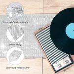 Honmok Disco vakarėlio stalo takelis, 70-ųjų 80-ųjų disco vakarėlio dekoracija, blizgantis stalo takelis su blizgučiais, sidabrinis, retro disco staltiesė, vintažinė stalo dekoracija 1970-ųjų 1980-ųjų teminiam vakarėliui, &scaron;okių vakarėliui 30 x 300