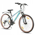 26 colių kalnų dviratis suaugusiems 21 pavarų Hardtail Mtb Dual V stabdžiai, pilkas