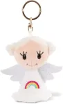 Nici 47072 Good Luck" 9 cm - sėkmės talismanas Guardian Angel su vaivoryk&scaron;te - angelo raktų pakabukas raktų virvelei, raktų pakabukas ir raktų grandinėlė, balta/raudona