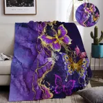 Iuntweie Mink&scaron;tas pledas su drugeliais, 150 x 200 cm, &scaron;velnus rožinis violetinis flanelinis pledas su gėlėmis, pledas su drugelių ra&scaron;tu, violetinis pledas su drugeliais vaikams (b, 150 x 200 cm)