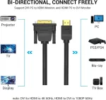 Vention Hdmi į Dvi Kabelis 1.5m, 1080p, 3d Full Hd