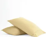 Simple Cushion 2 dalių itin mink&scaron;tų pagalvių užvalkalų komplektas, aukso spalvos, standartinis