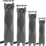 Katės pliu&scaron;inis žaislas 70 cm mink&scaron;tas katės pliu&scaron;inis žaislas pagalvėlė katės kim&scaron;tinis žaislas mieli žaislai vaikams merginai pagalvėlė žaislas dovanos gimtadieniui kalėdoms valentino dienai (pilkas, 70 cm)