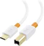 Usb C į Usb B Kabelis 2m Baltas
