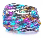 Varinės vielos lemputės 50 Led ant baterijų, įvairiaspalvės