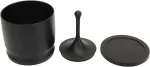 Kavos dozavimo puodelis 58 mm dozavimo žiedas presas aliuminio lydinio espresso dozavimo puodelis kavos portafiltrui (juodas 58 mm)