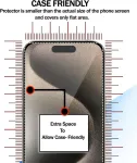 Rkinc grūdinto stiklo ekrano apsauga, skirta iphone 16, grūdinto stiklo ekrano apsauga, 0,33 mm, atspari įbrėžimams, nedūžtanti, be burbuliukų, 3 vnt.