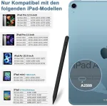 Stylus ra&scaron;iklis, skirtas ipad 2018&ndash;2023 &ndash; usb c greitas įkrovimas, skirtas ipad pie&scaron;tukui su delno atmetimo funkcija, suderinamas su ipad 6/7/8/9/10 kartos, ipad air 3/4/5 kartos, ipad mini 5/6 kartos, ipad pro 11 colių/12,9 colio