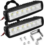 2x Ledlight Darbinis halogenas 6 led 18w 12-24v ip67 panelis 155mm homologacija