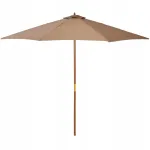 Outsunny Medinis sodo skėtis 3 m x 2,5 m, chaki spalvos