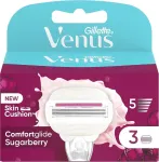 Gillette Venus Comfortglide Sugarberry keičiamosios skutimosi galvutės moterims su 5 a&scaron;menimis (3 vnt.)