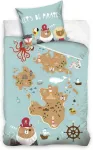 Mtonlinehandel piratų patalynės komplektas antklodės užvalkalas 135 x 200 cm 80 x 80 cm 100% medvilnė &middot; patalynės komplektas vaikams &middot; 2 dalių &middot; vaiki&scaron;ka patalynė mėlyna