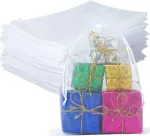 G2plus balti organzos mai&scaron;eliai dideli, 17 x 23 cm vestuvių dovanų organzos mai&scaron;elis, 50 organzos mai&scaron;elių su rai&scaron;teliu pakuotė, vestuvių saldainių mai&scaron;elis, papuo&scaron;alų mai&scaron;elis, dovanų mai&scaron;elis