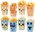 Bluey popkornų dėžutės, popkornų mai&scaron;eliai, kartonas, 12 vnt. popkornų saldainių dėžučių rinkinys vakarėlių užkandžiams, saldumynams, popkornams ir dovanoms, superherojus