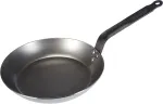De Buyer 5110.24 Carbone Plus Heavy Quality Steel apvali keptuvė Lyonnaise, 24 cm skersmens