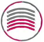 Allright Hula Hoop 100cm su svoriu 1.2kg, liekninantis, sulankstomas, rožinis