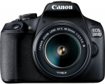 Canon EOS 2000D 18-55 III EU26 SLR fotoaparatų komplektas, megapikselis 24,1 MP, ISO 12800, Ekrano įstrižainė 3,0 ", Wi-Fi, vaizdo įra&scaron;ymas, APS-C, Juodos spalvos