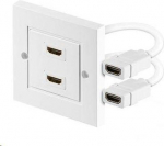 Goobay PremiumCord Moteris 2x HDMI, balta (kphdmz02)