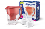 Vandens filtravimo ąsotis AQUAPHOR Jasper 2.8L, raudonas su 2x filtrais