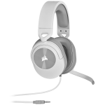 Corsair HS55 žaidimų ausinės, su laidu, su mikrofonu, Baltos