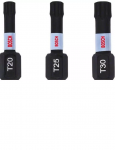 Bosch Suktuvo antgaliai 3vnt. T20/25/30/ Impact, L= 25