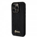 Apple iPhone 14 Pro Max Guess dėklas Sequin Script Metal (GUHCP14XPSFDGSK) juodos spalvos