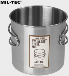Mil-Tec nerūdijančio plieno puodelis 600 ml (VIELINĖ RANKENA)