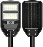 8W LED gatvės &scaron;viestuvas su saulės baterija, juodas, 6000K