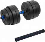 Reguliuojamas bituminis hantelis su jungtimi 1x20kg, REBEL ACTIVE