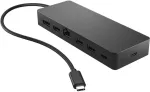 HP universalus USB-C kelių prievadų &scaron;akotuvas, laidinis, USB 3.2 Gen 2 (3.1 Gen 2) Type-C, 10, 100, 1000 Mbit/s, juodas, juoda, 4K Ultra HD