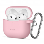 Apple AirPods 4 Tech-Protect silikoninis Hook dėklas jūsų ausinėms rožinės spalvos