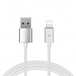 Topt kabelis Magnetic Type 1 - USB į Lightning - with detachable plug Iphone 5/6//7/8/X 1 Meter Sidabrinis (blister pack)
