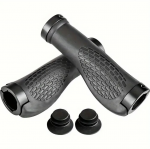 Neslystančios guminės MTB vairo rankenos, juodos