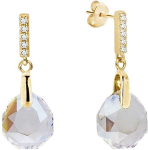 Diamond Sky Jewelry Sidabriniai auskarai moterims DiamondSky &bdquo;Calathea (Crystal Shimmer)&ldquo; su Swarovski kristalais