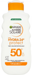 Garnier Sunscreen milk SPF 50 Ambre Solaire Hydra 24h Protect (Very High Protection Milk) 175 ml 175mlml apsauginė priemonė nuo saulės Unisex