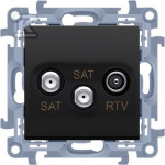 Kontakt Simon GN.2-KR.ANTEN.SAT-SAT-RTV Juodas SIMON10