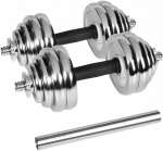 REBEL ACTIVE chromuoti reguliuojamo svorio hanteliai dėkle, 30 kg, su &scaron;tanga