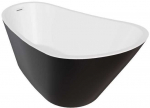 Vonia Besco Melody Juodas&Baltas Matt, 150 x 80 cm, su baltais dangteliais