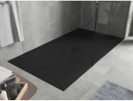 Stačiakampis du&scaron;o padėklas Mexen Hugo SMC, 200 x 100 cm, Juodas+Juodas