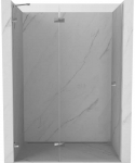 Du&scaron;o durys Mexen Lunar, kairinės, 140 cm, transparent/chrome