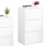 Muvu Modernus erdvus baltas komoda su stalčiais, 78 cm