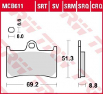 STABDŽIŲ TRINKELĖS TRW MCB611 STANDARD