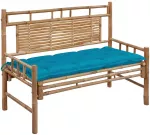 Sodo suoliukas su pagalvėle, 120cm, bambukas (41504+314948)