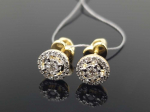 Best Diamonds Geltono aukso auskarai su briliantais