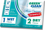 Valiklis Green Clean Žalias Clean Valymo servetėlės - Žalioji &scaron;varos biuro valymo dezinfekuojančios servetėlės 10 vnt.